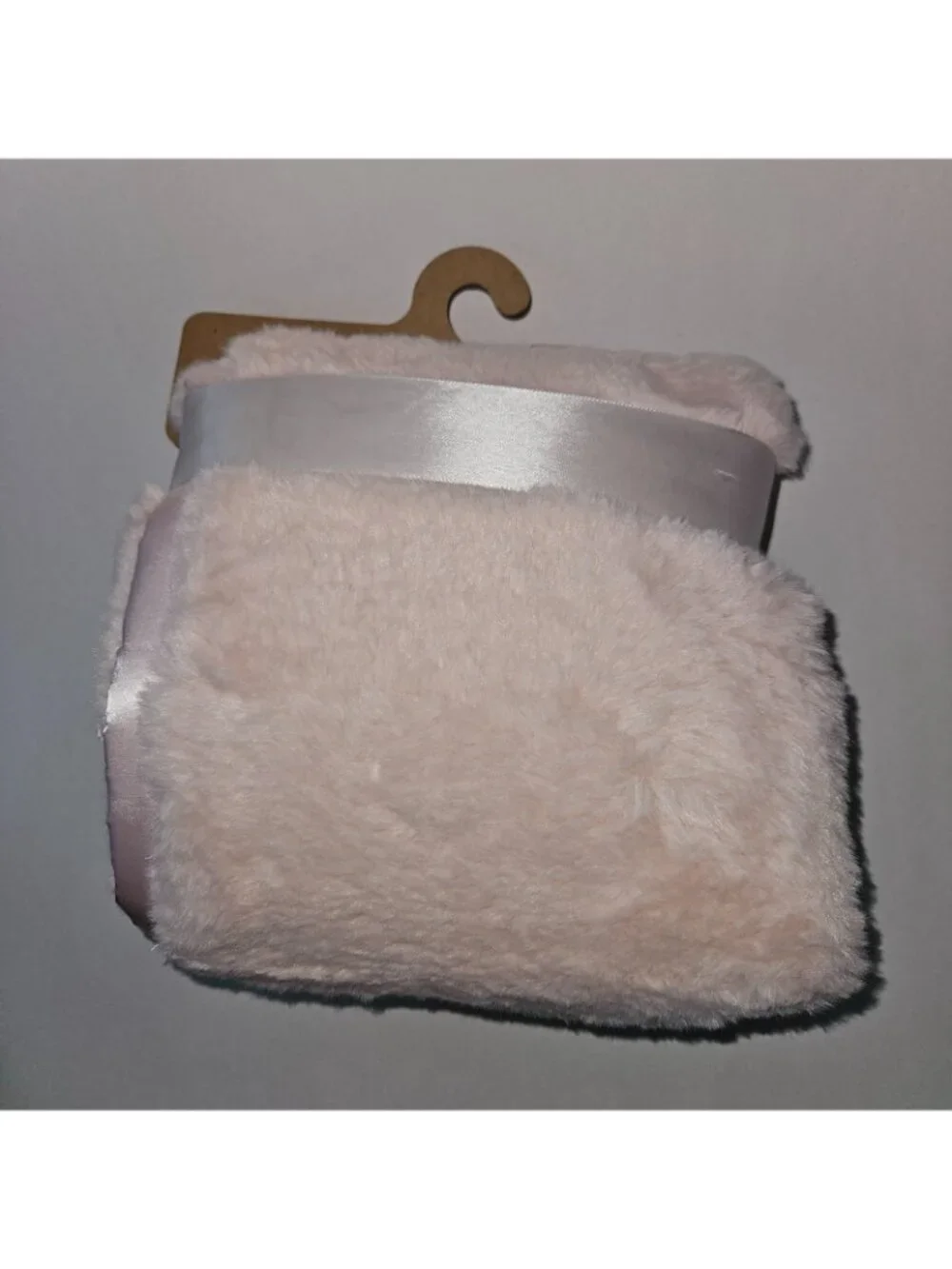 NEW Parent's Choice Pink Faux Fur Baby Blanket SOFT Fleece Satin Trim 30x40